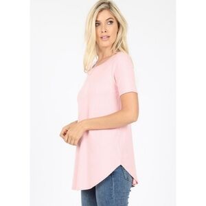 ZENANA Short Sleeve Pink color Top Size 3XL NWT